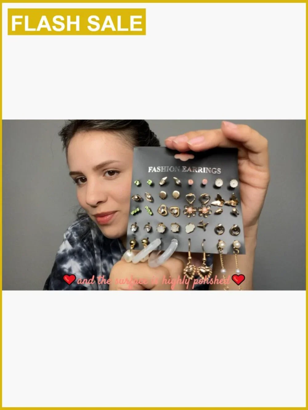 84 Pairs Gold Stud Earrings Set, Hypoallergenic Alloy, Screw Back Posts